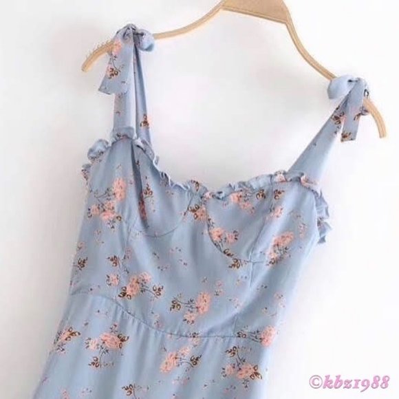 REFORMATION Nikita Blue Midi Dress Avignon Floral - Picture 6 of 16